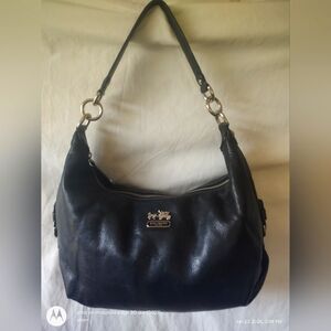 Coach Madison Hailey Black Leather Hobo Bag 14304